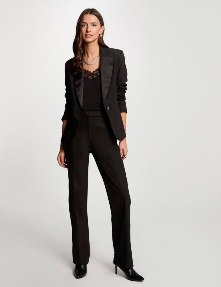 PANTALON AJUSTADO PINZAS NEGRO - Imagen 2