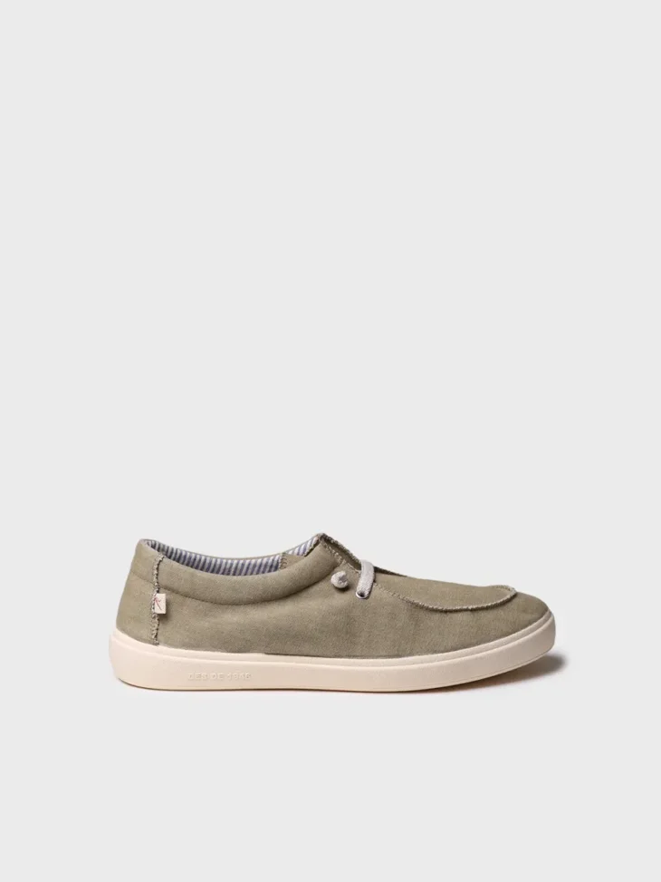 ZAPATO DE HOMBRE EN ALGODÓN CON CORDONES - Imagen 3