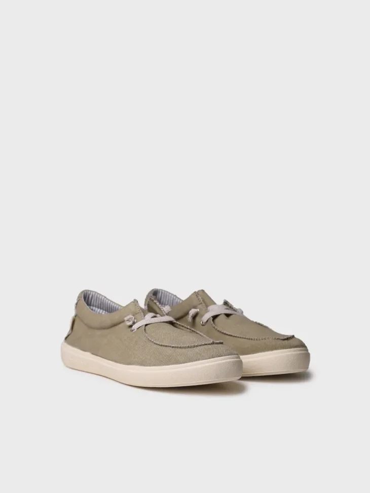 ZAPATO DE HOMBRE EN ALGODÓN CON CORDONES