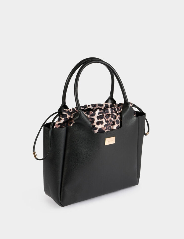 BOLSO SHOPPER CON ESTUCHE NEGRO - Imagen 2