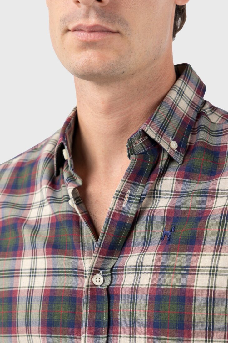 CAMISA TARTÁN BURDEOS - Imagen 3