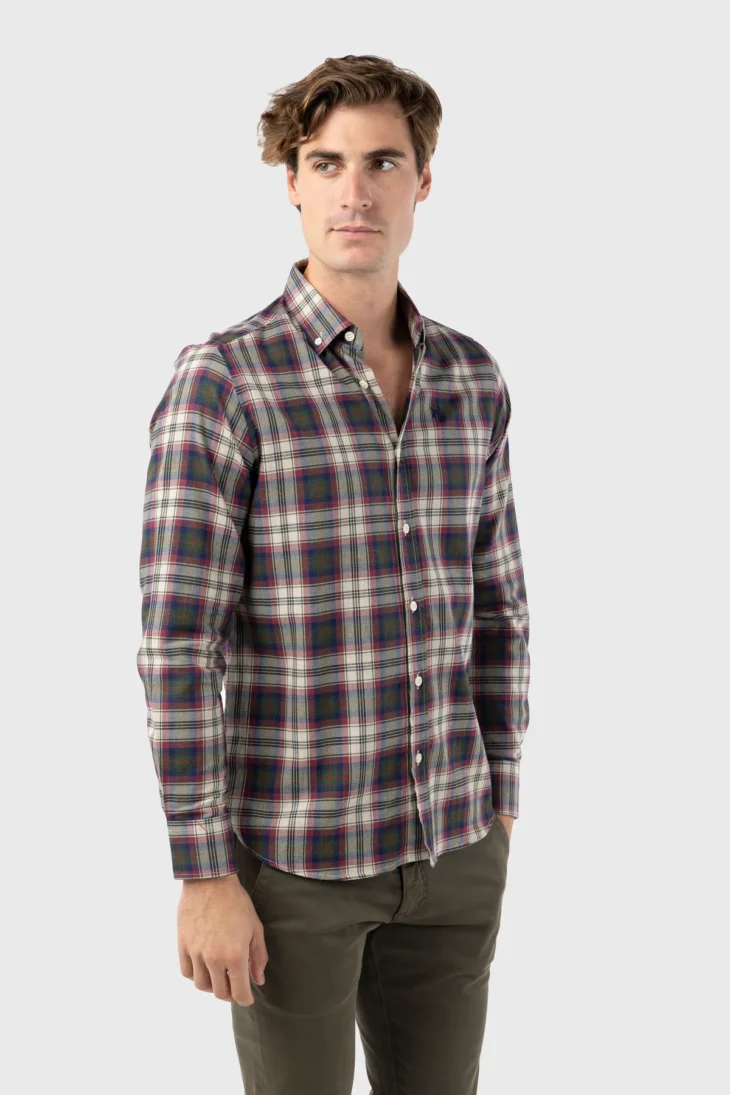 CAMISA TARTÁN BURDEOS - Imagen 2