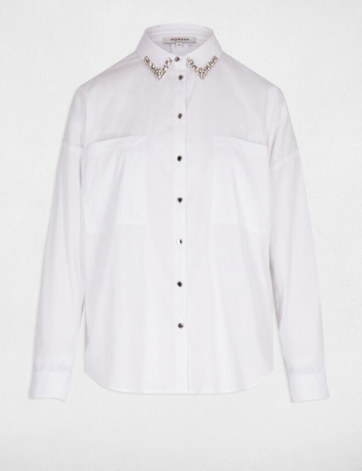 CAMISA OVERSIZE CON STRASS - Imagen 2