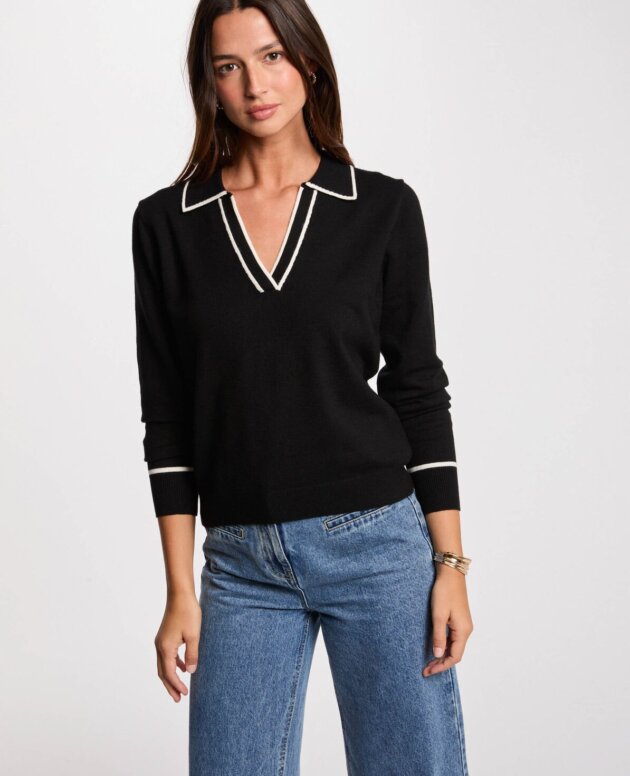 JERSEY CUELLO POLO NEGRO