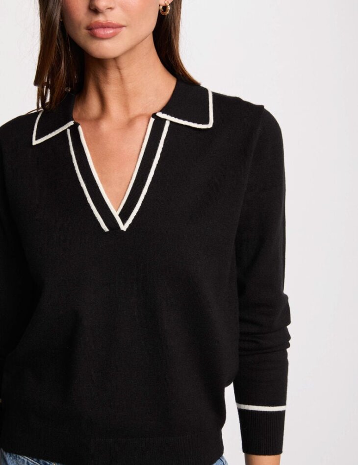 JERSEY CUELLO POLO NEGRO - Imagen 3