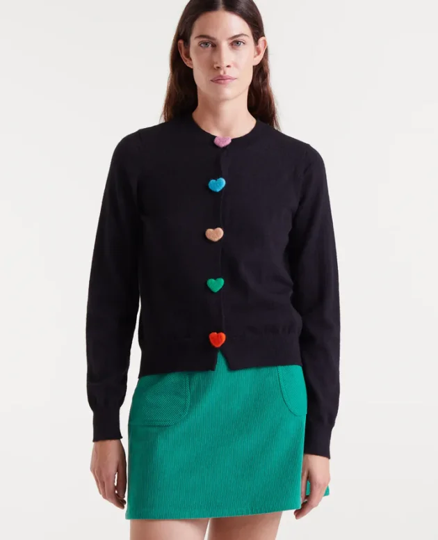 CARDIGAN PUNTO CON DETALLES CORAZONES
