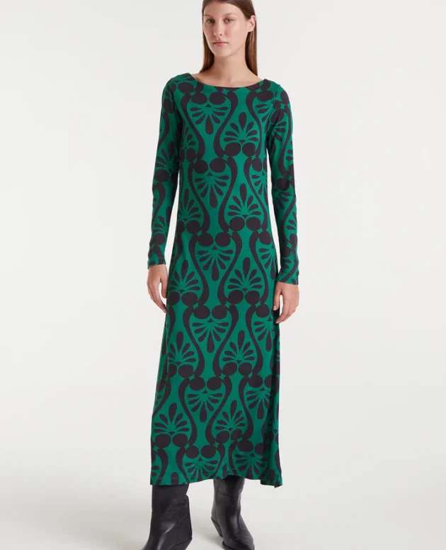 VESTIDO LARGO CON ESTAMPADO BAROQUE