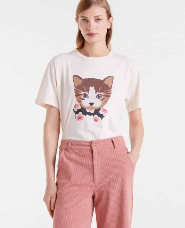 CAMISETA ALGODON GATITO