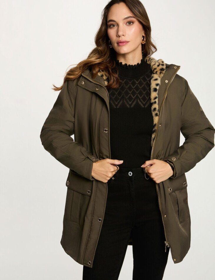 PARKA LARGA DE PELO SINTETICO - Imagen 2