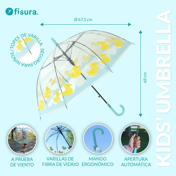 PARAGUAS INFANTIL PATOS - Imagen 2