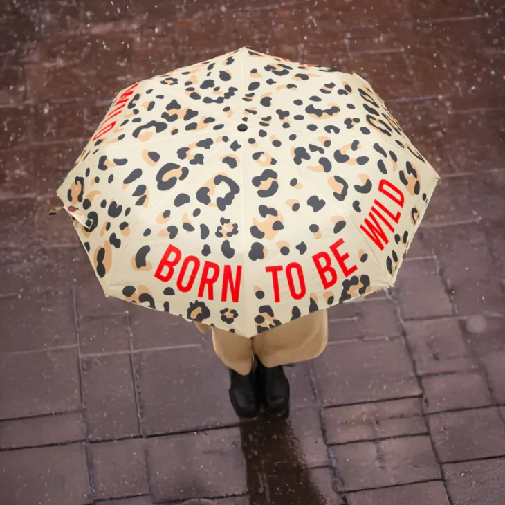 PARAGUAS PLEGABLE LEOPARDO