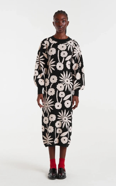 VESTIDO MIDI JACQUAD