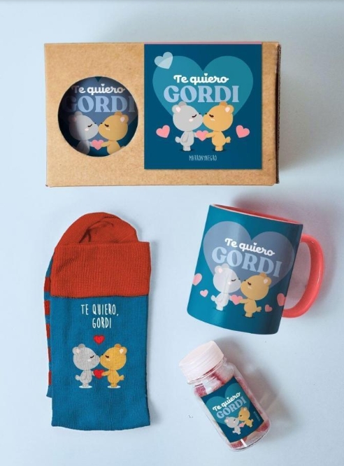 PACK TAZA TE QUIERO GORDI