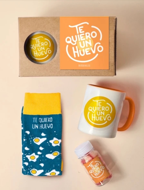 PACK TAZA TE QUIERO UN HUEVO