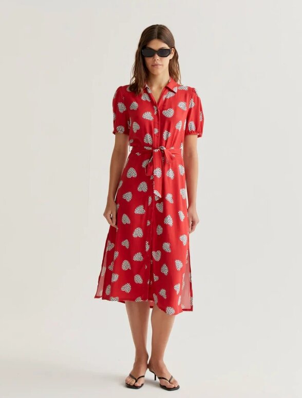 VESTIDO CORTO CON ESTAMPADO HARMONY RED