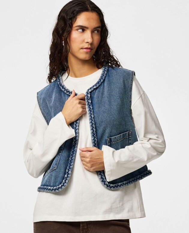 CHALECO DE TELA VAQUERA