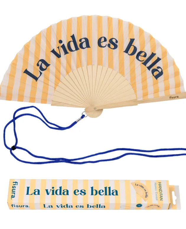 ABANICO LA VIDA ES BELLA