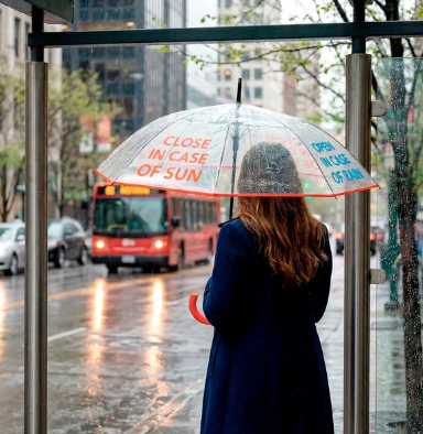 PARAGUAS TRANSPARENTE OPEN IN CASE OF