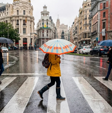 PARAGUAS PLEGABLE OUT OF THE OFFICE