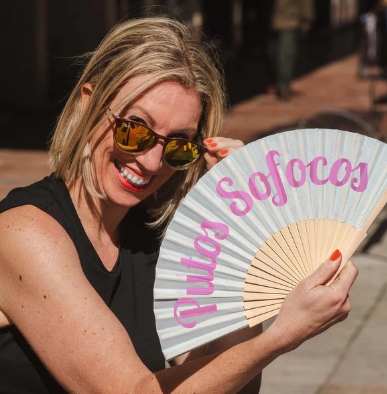 ABANICO PUTOS SOFOCOS VERDE MENTA