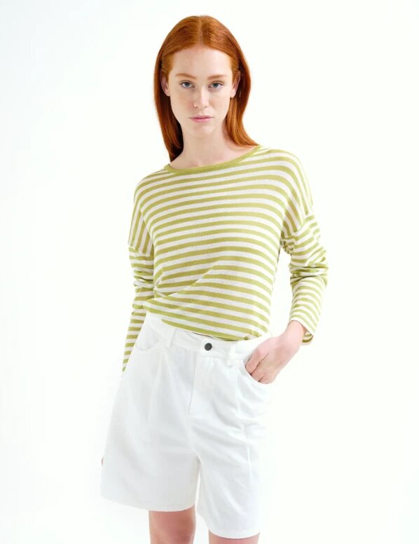 JERSEY PUNTO SUAVE CON ESTAMPADO RAYAS