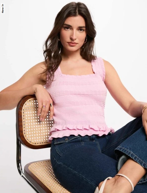 JERSEY SIN MANGAS AJUSTADO ROSA