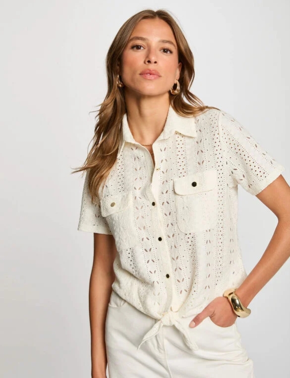 CAMISA MANGA CORTA MARFIL