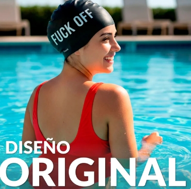 GORRO PISCINA FUCK OFF