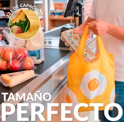 BOLSA PLEGABLE HUEVOS
