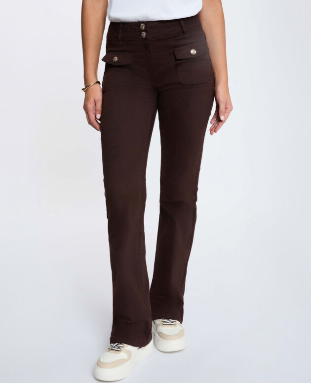PANTALON BOOTCUT MARRON OSCURO