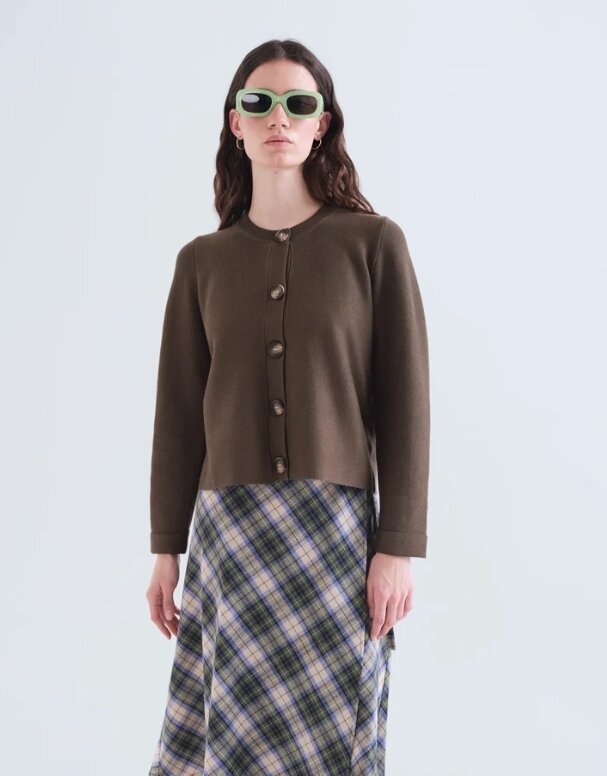 CARDIGAN BASICO PUNTO VERDE