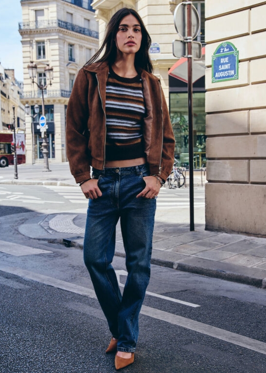 VAQUEROS RECTOS DE TIRO ALTO DENIM