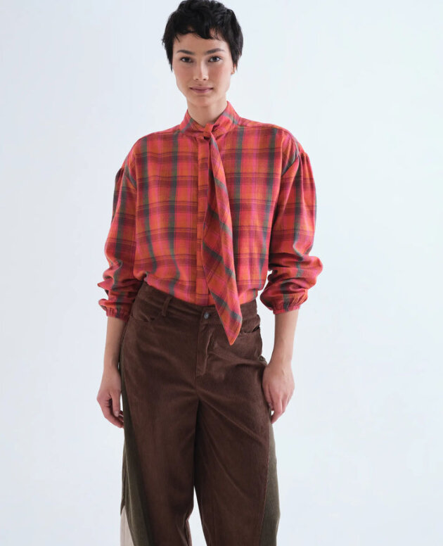 CAMISA ALGODON CON ESTAMPADO PINK PLAID