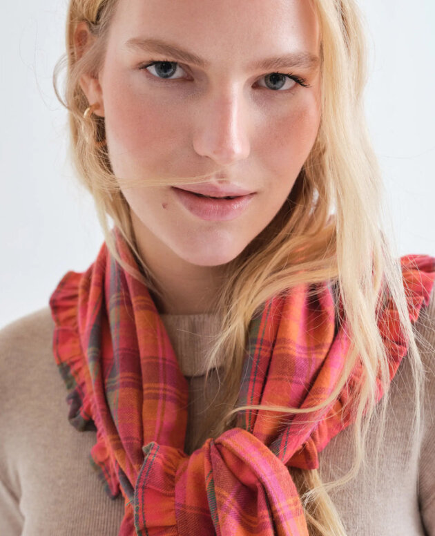 BANDANA ACOLCHADA CON ESTAMPADO PINK BLAID