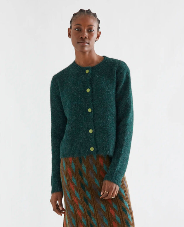 CARDIGAN PUNTO VERDE OSCURO