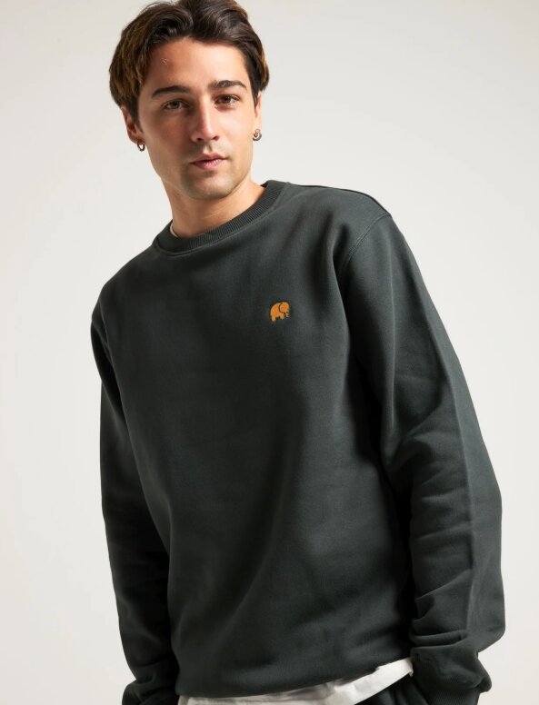 Organic Essential Sweatshirt Scarab Green