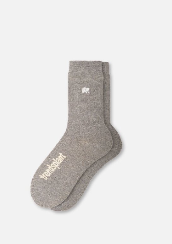 Essential Light Crew Socks Heather Grey