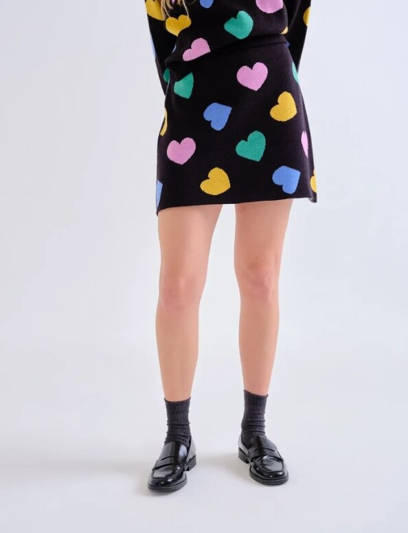 FALDA CORTA DE PUNTO ESTAMPADO