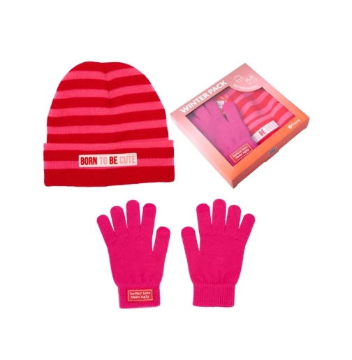 PACK DE GORRO Y GUANTES BETTER LATE UGLY