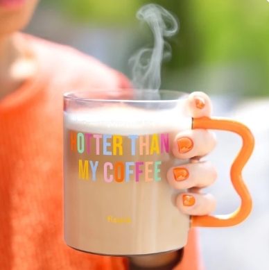 TAZA DE CRISTAL HOTTER THAN MY COFFE
