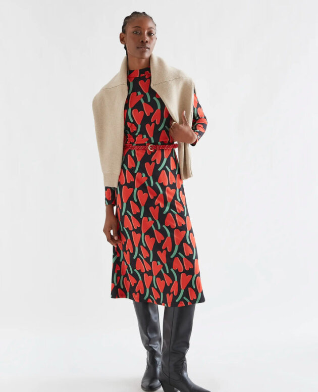 VESTIDO MIDI ESTAMPADO CICLAMEN