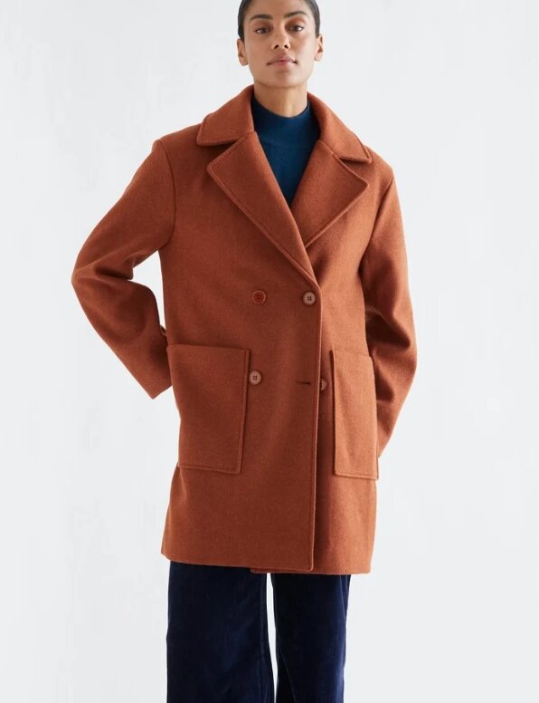 ABRIGO LARGO MARRON