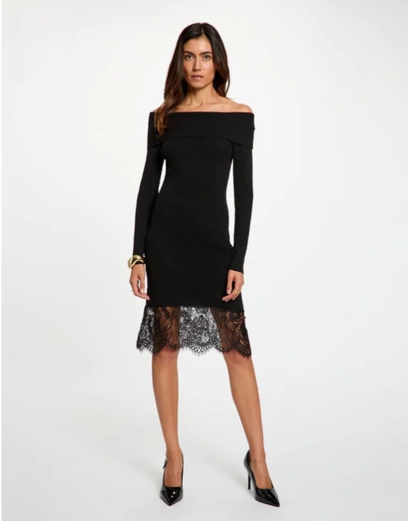 VESTIDO NEGRO ENCAJE MUJER