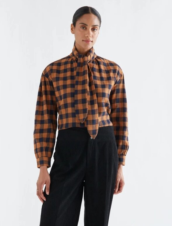 CAMISA CUADROS MARRON