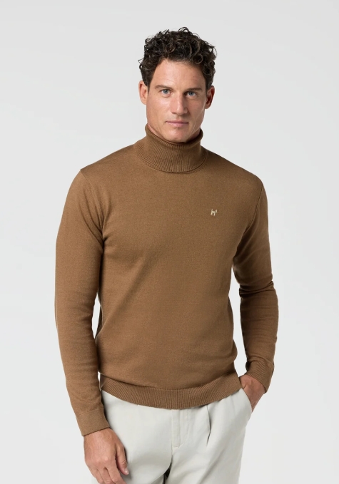 JERSEY CUELLO VUELTO MARRON