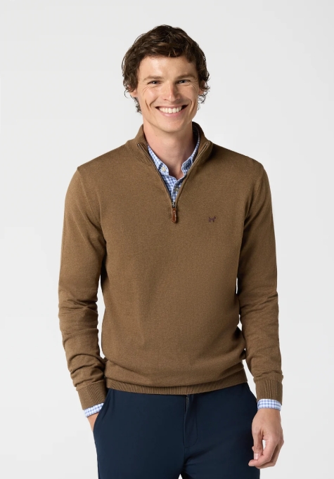 JERSEY MEDIA CREMALLERA MARRON